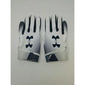 New Under Armour Men's Navy/White Spotlight WR Football Gloves - Size Large